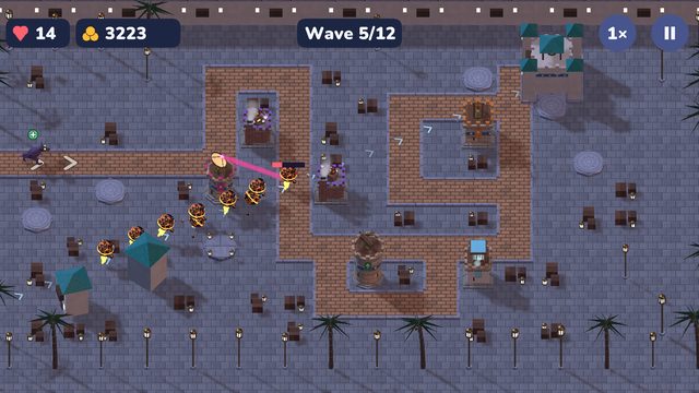 Lantern City at night, mid-wave